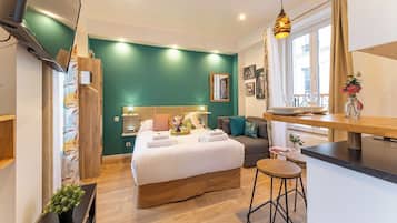 1 sovevĂŠrelse, skrivebord, strygejern/strygebrĂŠt, gratis Wi-Fi