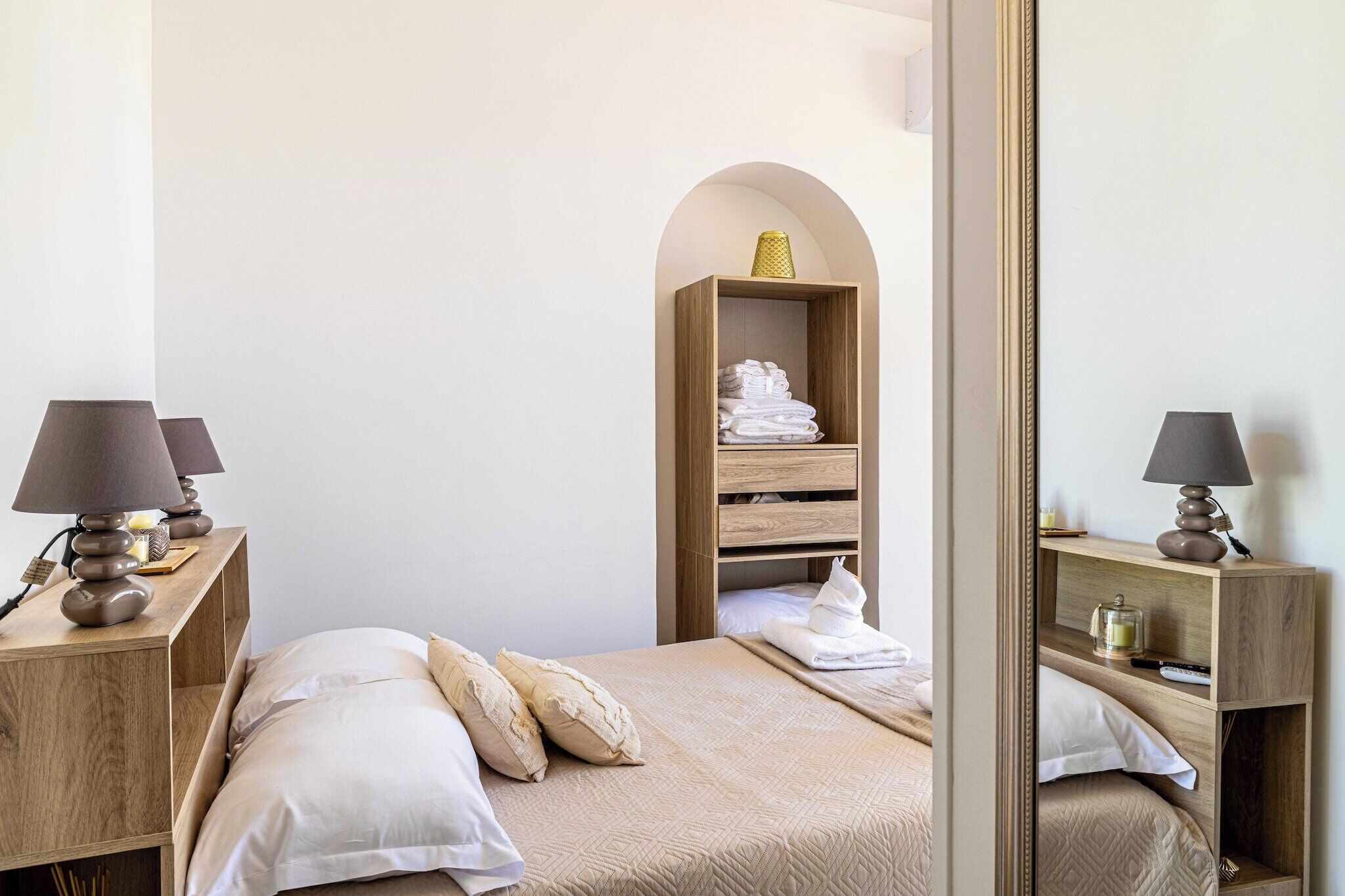 1 bedroom, desk, iron/ironing board, travel crib