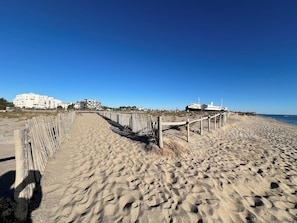 Beach nearby, sun-loungers