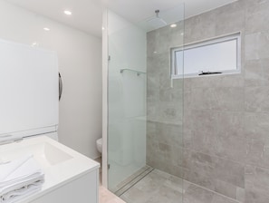 Hair dryer, towels