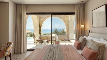 The Signature Two-Bedroom Villa with Private Pool and Sea View | 2 bedrooms, premium bedding, in-room safe, desk