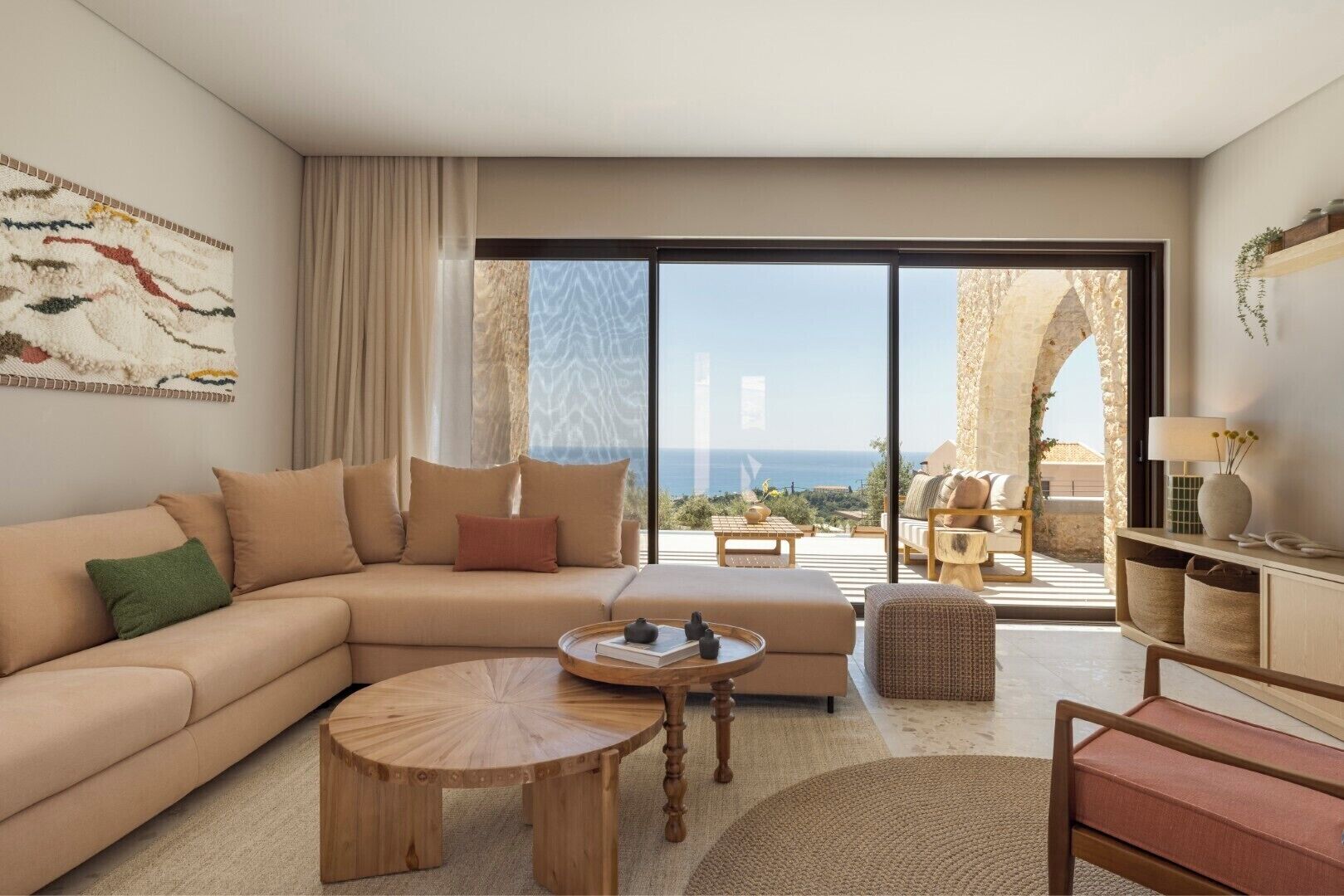 The Signature Two-Bedroom Villa with Private Pool and Sea View | Living area | 43-inch Smart TV with digital channels, Netflix, streaming services