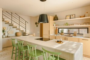 Secluded Two-Bedroom Villa with Private Pool and Sea View | Private kitchen | Full-size fridge, microwave, oven, stovetop - Kerami Kefalonia (Kefalonia)