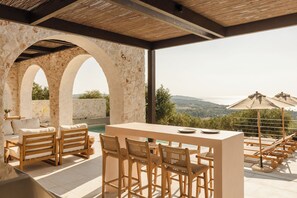Cypress Two-Bedroom Villa with Private Pool and Sea View | Terrace/patio - Kerami Kefalonia (Kefalonia)