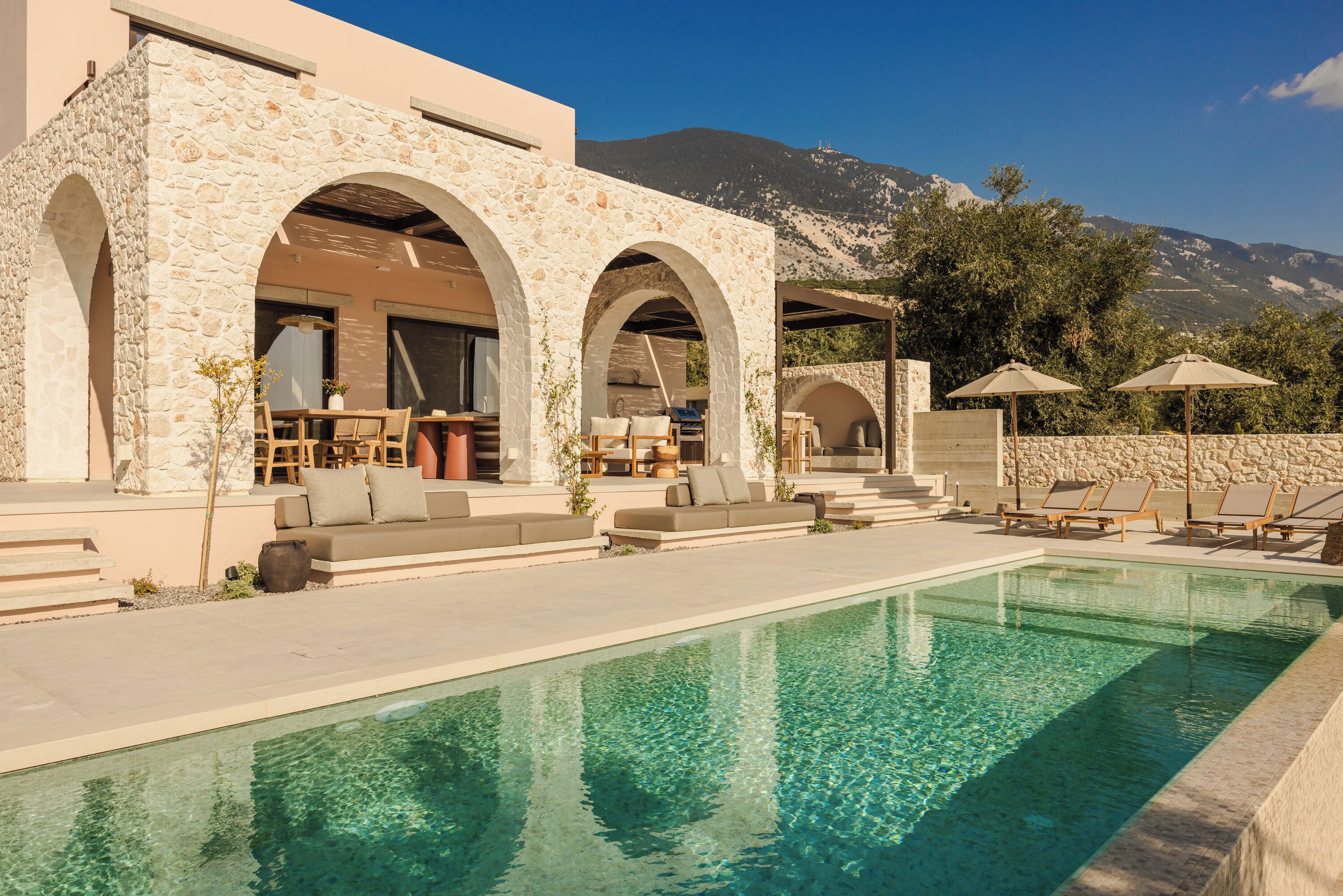 Luxury-Villa, 2 Schlafzimmer, eigener Pool, Meerblick