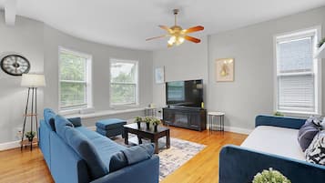 Basic Apartment | Living area | 55-inch LED TV with satellite channels