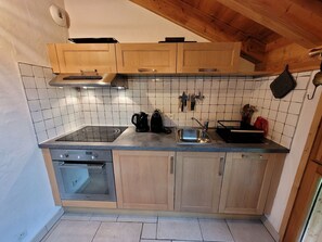 Fridge, microwave, dishwasher