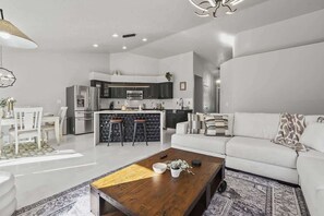 TV, fireplace, offices