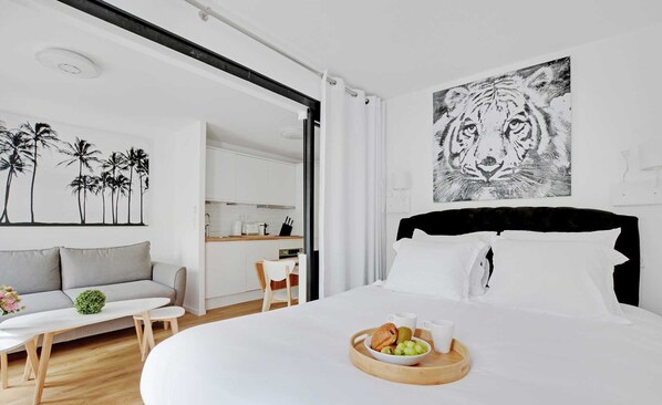 Apartamento | 1 dormitorio, tabla de planchar con plancha, ropa de cama