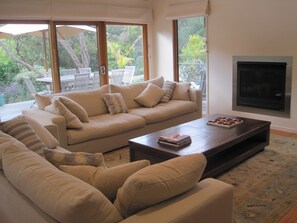 TV, fireplace, stereo