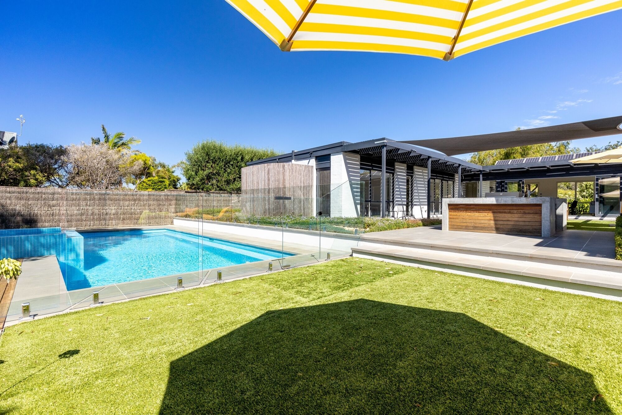 A heated pool