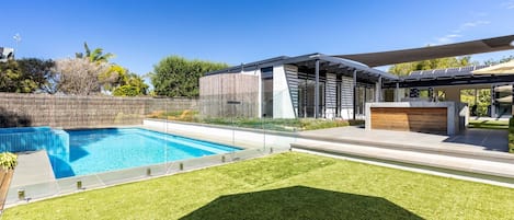 A heated pool