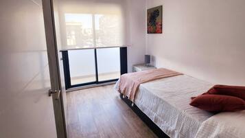 2 bedrooms, bed sheets