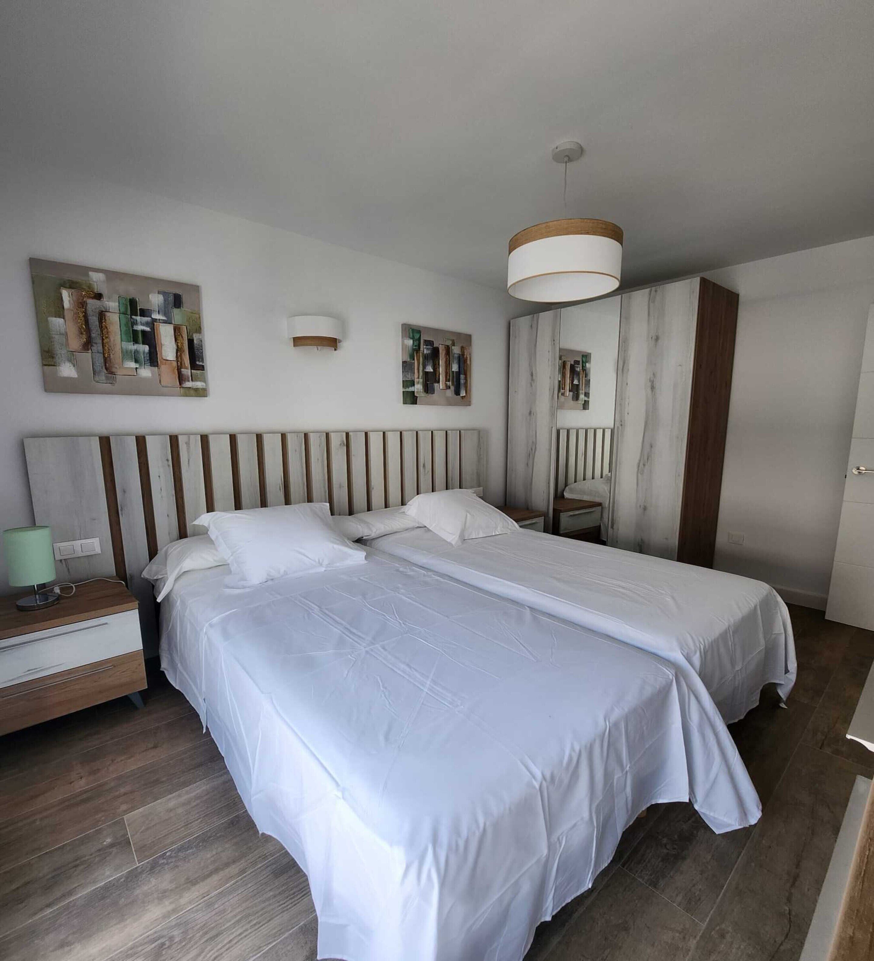 2 bedrooms, bed sheets