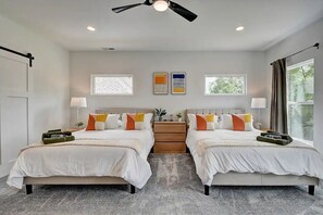 4 habitaciones, escritorio, tabla de planchar con plancha y wifi gratis 