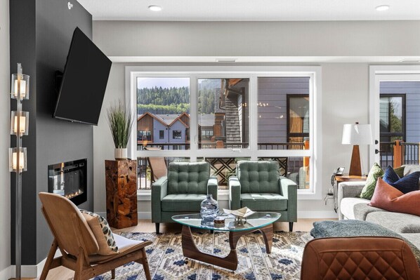 Smart TV, chimenea