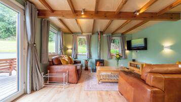 Una Smart TV, una chimenea