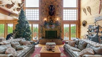 Smart TV, fireplace, video games, table football