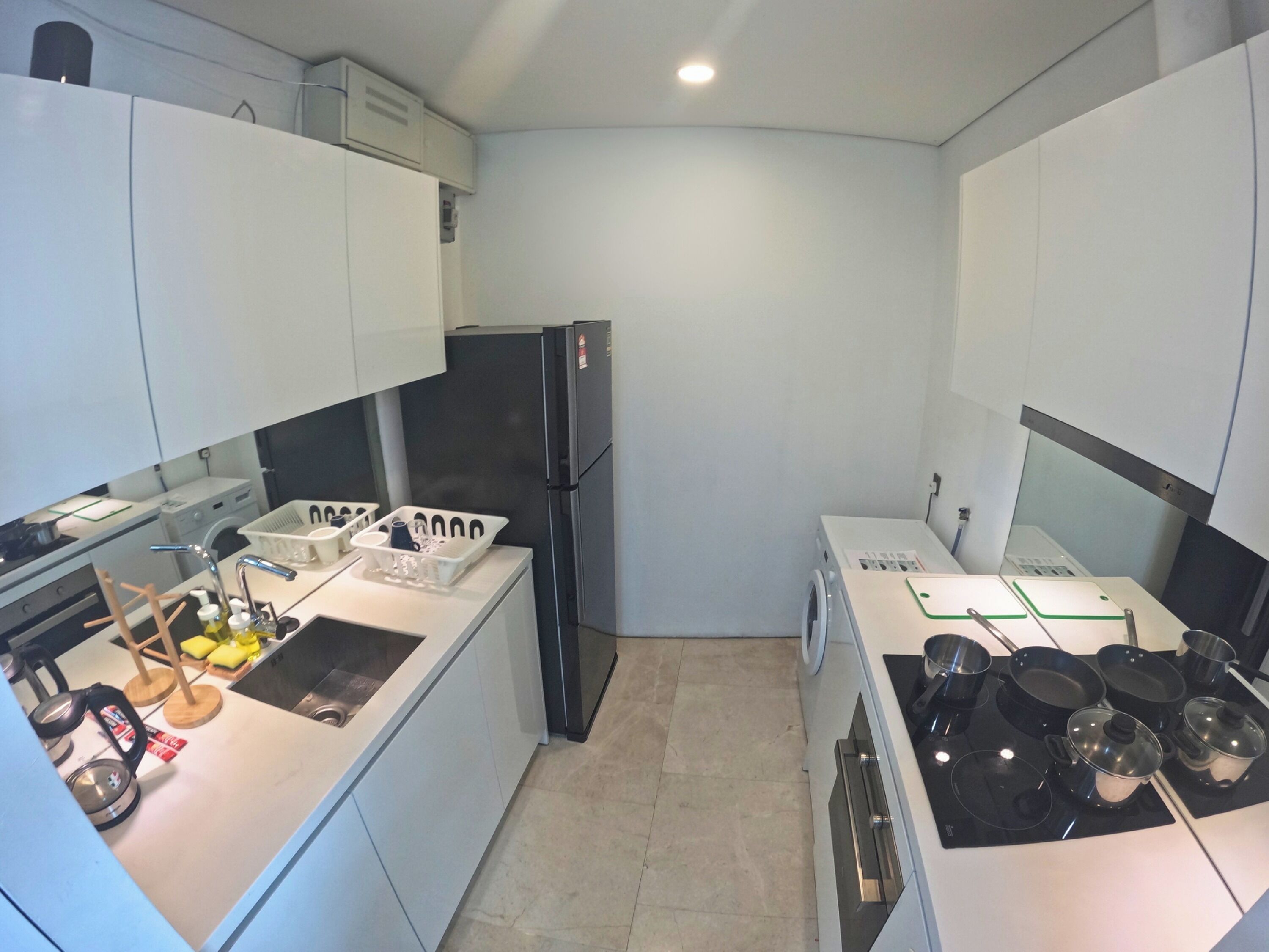 Two Bedrooms Apartment | Private kitchen | Fridge, microwave, dishwasher, electric kettle