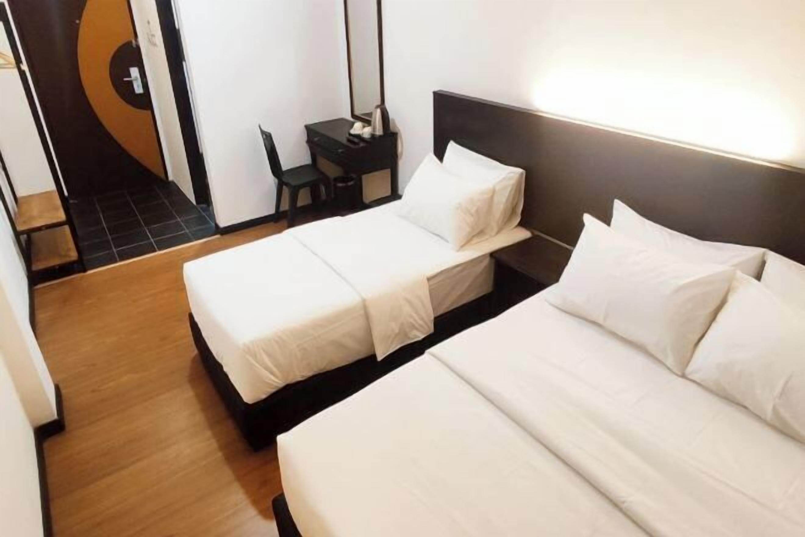 Minibar, desk, blackout drapes, iron/ironing board