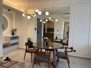 Family Apartment, 2 Bedrooms | Living area | 56-inch Smart TV with digital channels - AGILE Service Residence by Sha (Kuala Lumpur)