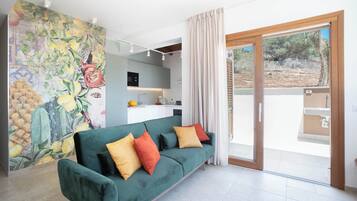 Vila Deluks, pemandangan laut terbatas | Area keluarga | TV layar datar