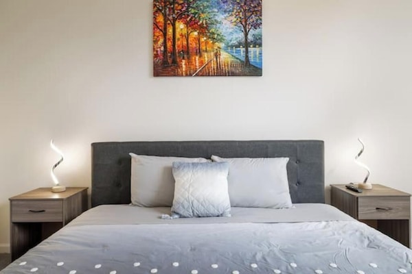 KING BED IN MASTER BEDROOM