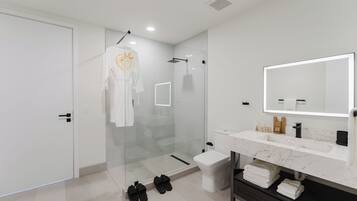 Luxury Apartment, Balcony | Bathroom | Free toiletries, soap, shampoo, toilet paper