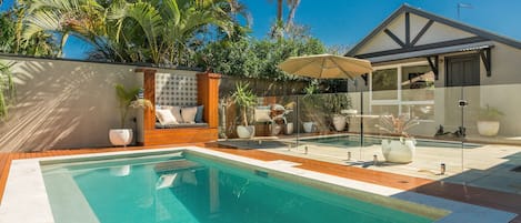 A heated pool