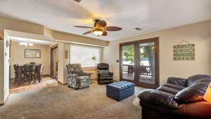 TV, fireplace - Quiet Side of the Lake- Perfect Spot for Floating- Private Dock- Quiet Location (Sunrise Beach)