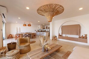 THE MEXI-TERRANEAN ONE | Living area - Ocean plaza by Zamá Homes (Playa del Carmen)