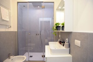 淋浴设施、吹风机、坐浴桶、毛巾