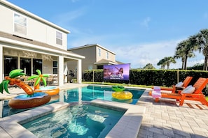 Outdoor pool, a heated pool