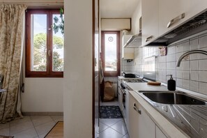 Fridge, oven, stovetop, dishwasher