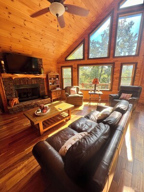 Smart-TV, peis og bøker