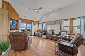 TV - Cool Breeze | 620 ft to the beach | Private Pool, Hot Tub, and Dog Friendly (Nags Head)