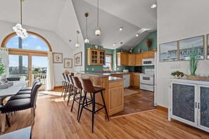 Fridge, microwave, oven, stovetop - Cool Breeze | 620 ft to the beach | Private Pool, Hot Tub, and Dog Friendly (Nags Head)