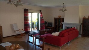 TV, fireplace, DVD player - Casa Pinho – Private Jacuzzi, Mountain View & Fireplace (São Pedro do Sul)