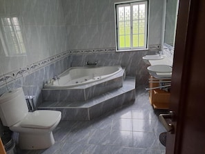 Ducha, secador de pelo, toallas