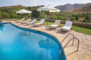 Pool - Country House 'Sa Mesquida De D’alt' with Sea View, Private Pool and Wi-Fi (Capdepera)