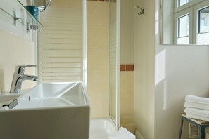 Hair dryer, towels