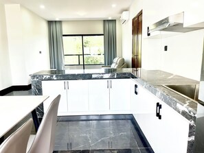 Panoramic Penthouse, 2 Bedrooms, Kitchen, City View | Private kitchen - SKY HOTEL Sihanoukville (Sihanoukville)