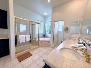 Hair dryer, towels