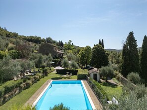 Pool - Beautiful private villa for 8 people with private pool, WIFI, A/C, TV and panoramic view (Cortona)