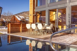 Outdoor dining - Panorama holiday home with sauna (No Deposit) (Sankt Georgen am Kreischberg)