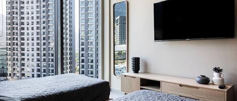 2 bedrooms, iron/ironing board, WiFi, bed sheets