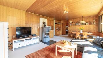 Televisie en een open haard