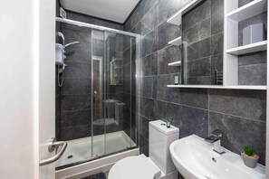 Hair dryer, towels