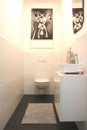 Ducha, secador de pelo, toallas