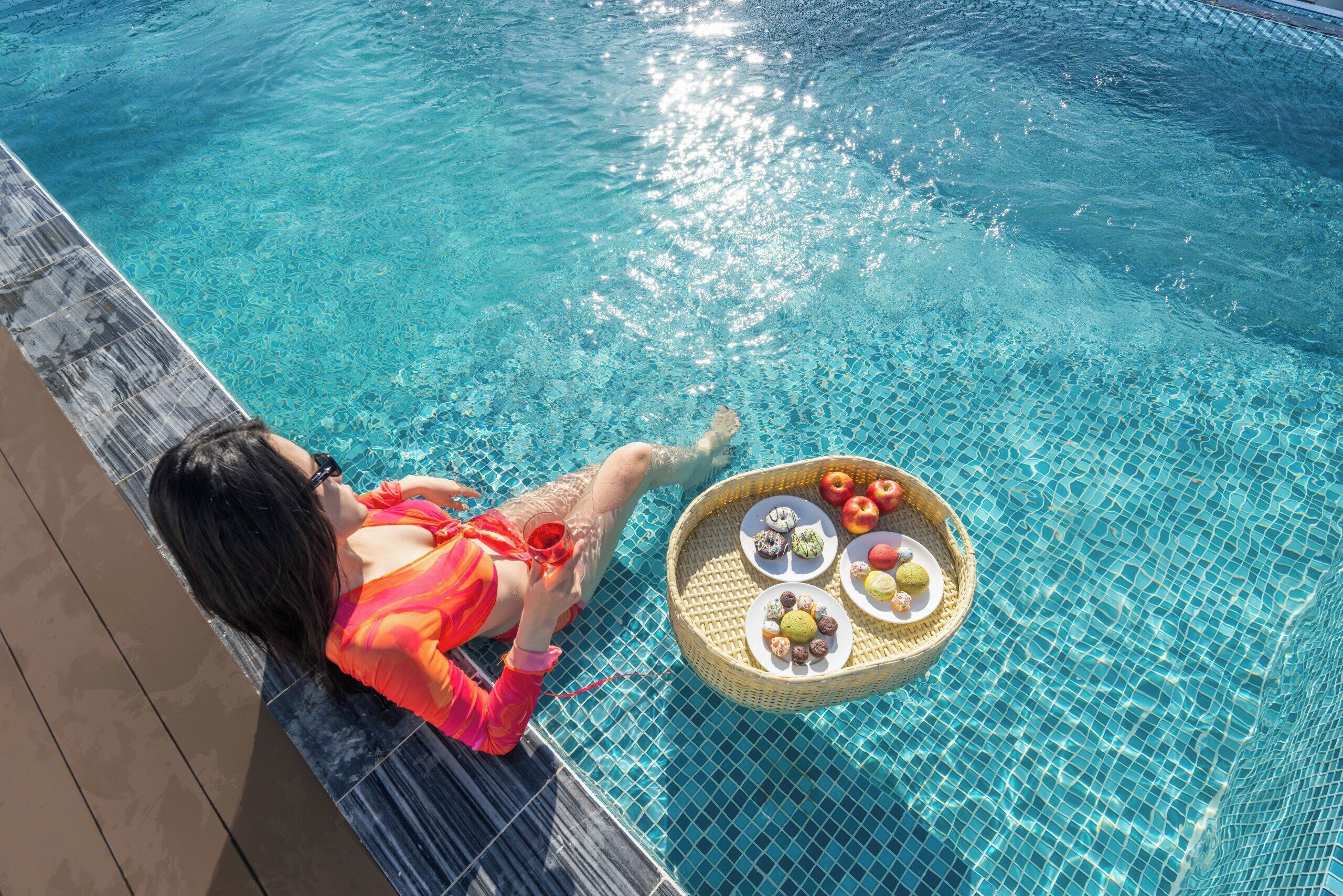 Desk, laptop workspace, blackout drapes, soundproofing